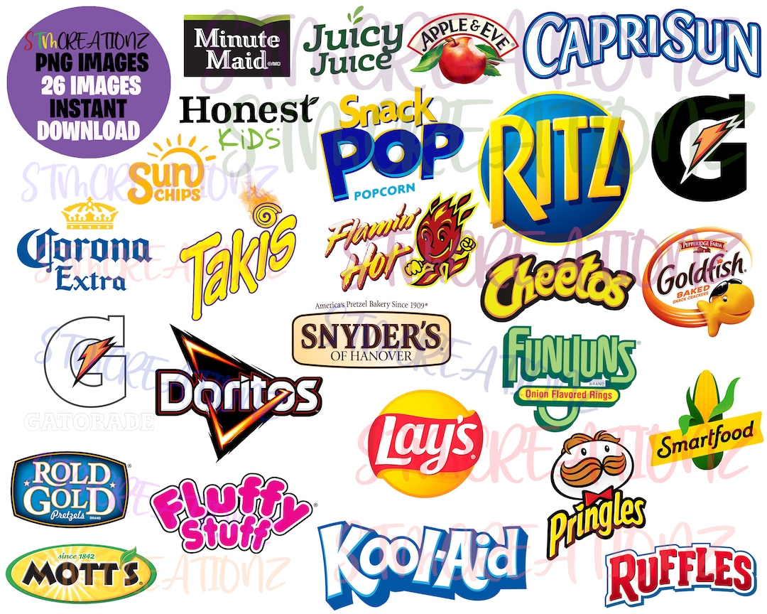 Popular Chip and Juice Brand Logos 26 PNG Images Digital Etsy