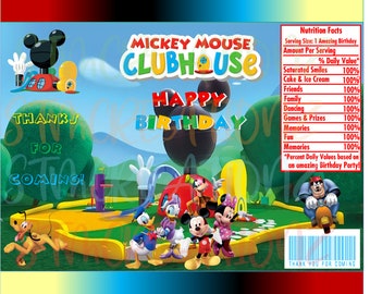Emballage de sac à jetons Mickey Mouse Clubhouse : fête d'anniversaire (téléchargement numérique)