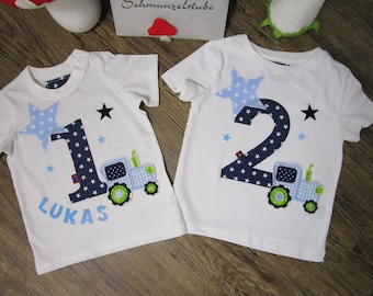 T-Shirt Trecker Traktor Geburtstagsshirt Zahl 1,2,3,4,5,6,7,8 Stern Jungen Kinder Shirt Geburtstag Jungs Shirt