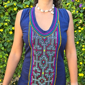 Shipibo Frauen Stickerei Kleid - S
