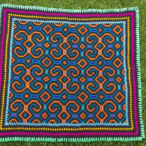 34x32cm Shipibo Tapestry