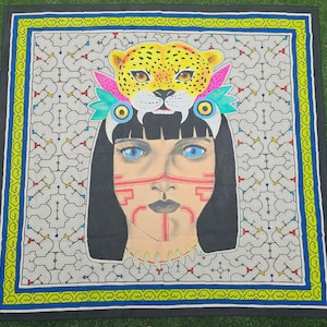 153x146cm LARGE  Shipibo Painted Tapestry