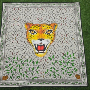 153x147cm LARGE Shipibo Painted Tapestry