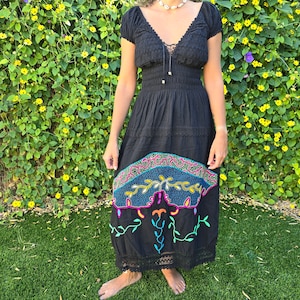 Shipibo Frauen Stickerei Kleid - S'M