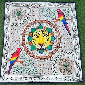 152x141cm LARGE Shipibo Painted Tapestry