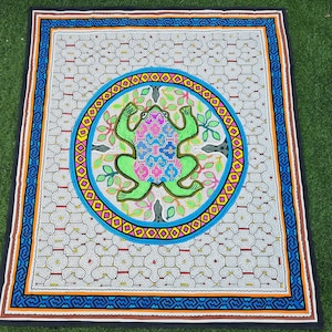 151x133cm LARGE KAMBO Shipibo Painted Tapestry