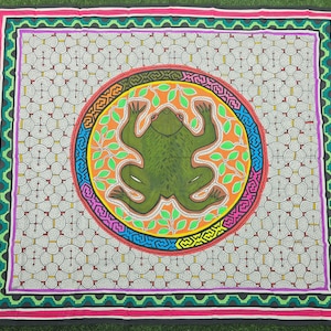 149x131cm  LARGE KAMBO Shipibo Painted Tapestry