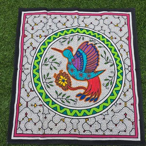 75x68cm Shipibo Painted Tapestry