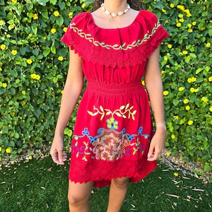 Shipibo Frauen Stickerei Kleid - S