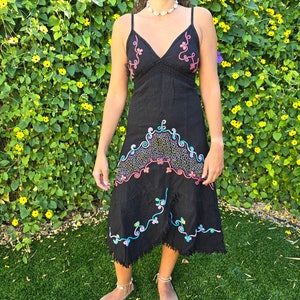 Shipibo Frauen Stickerei Kleid - XS