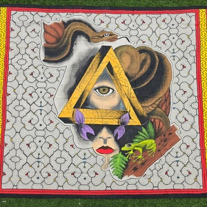 150x127cm LARGE Shipibo Painted Tapestry