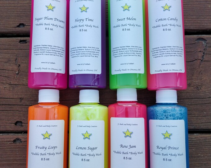 Bubble Bath Body Wash Choose Your Scent 8.5 Oz 4.5 Etsy