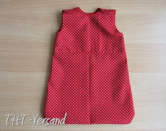 Schlafsack rot für Puppen Gr. 25-29 cm *1202*