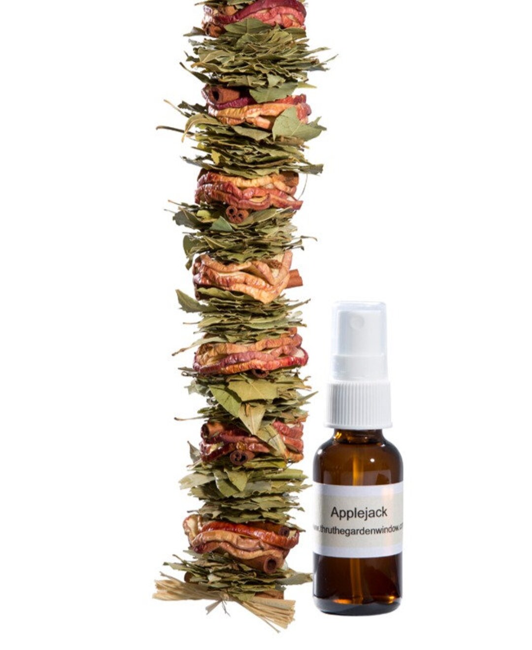 Apple Cinnamon Garland and Refresher Oil Set, Handmade Orange and Bay