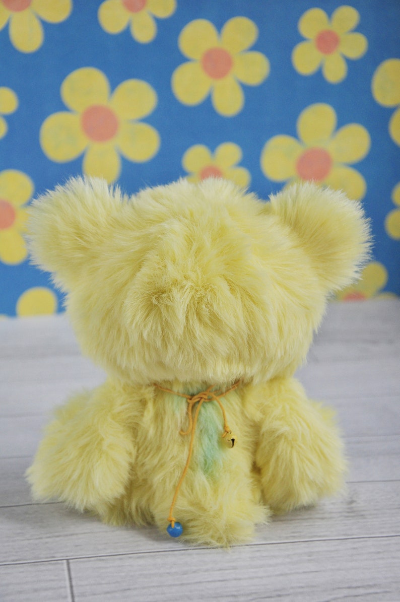 Shaggy cute bear cub toy yellow bear stuffed teddy bear plush Etsy
