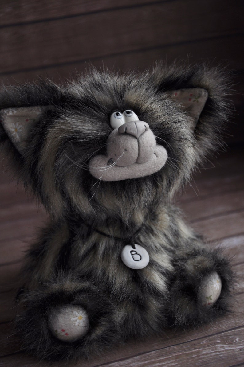 Tabby Cat Plush Cat Toy Funny Cat Decor Cute Cat Stuffed Cat Etsy