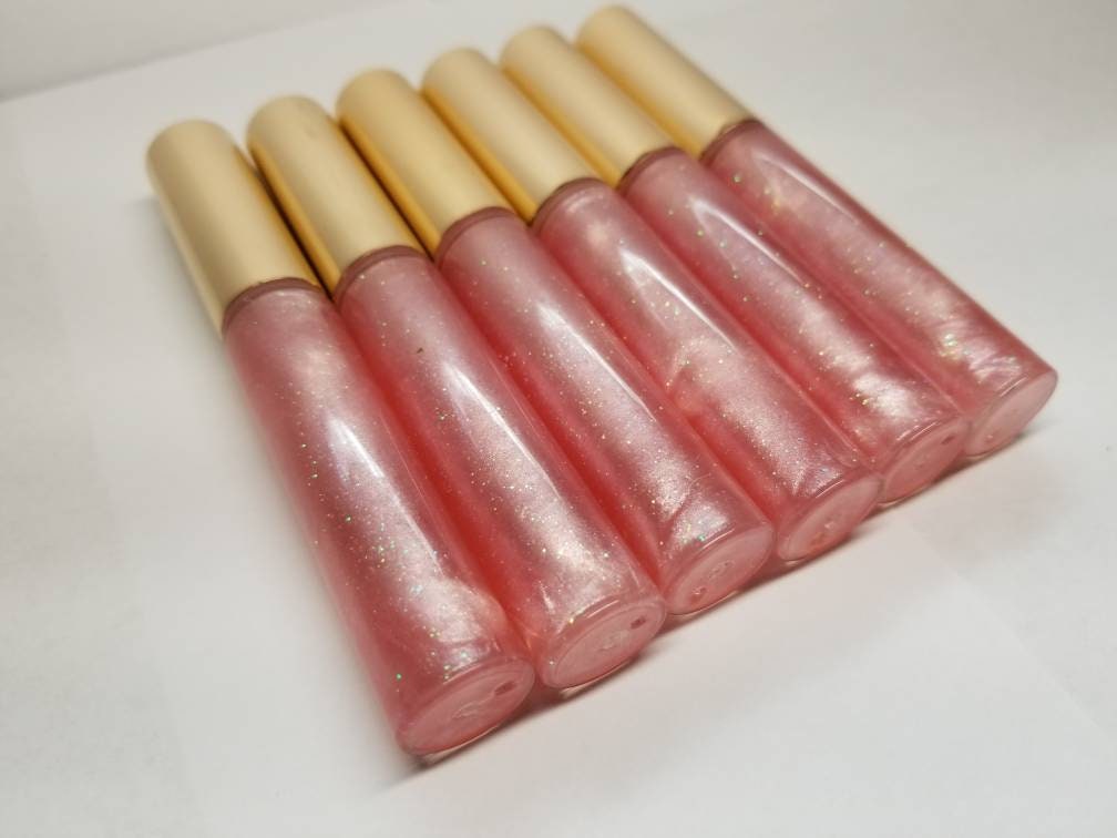 Baby Girl Pink Glitter Lip Gloss Etsy