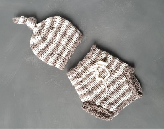 Sombrero y pantalón para bebés tejidos fotografía de recién | Etsy México