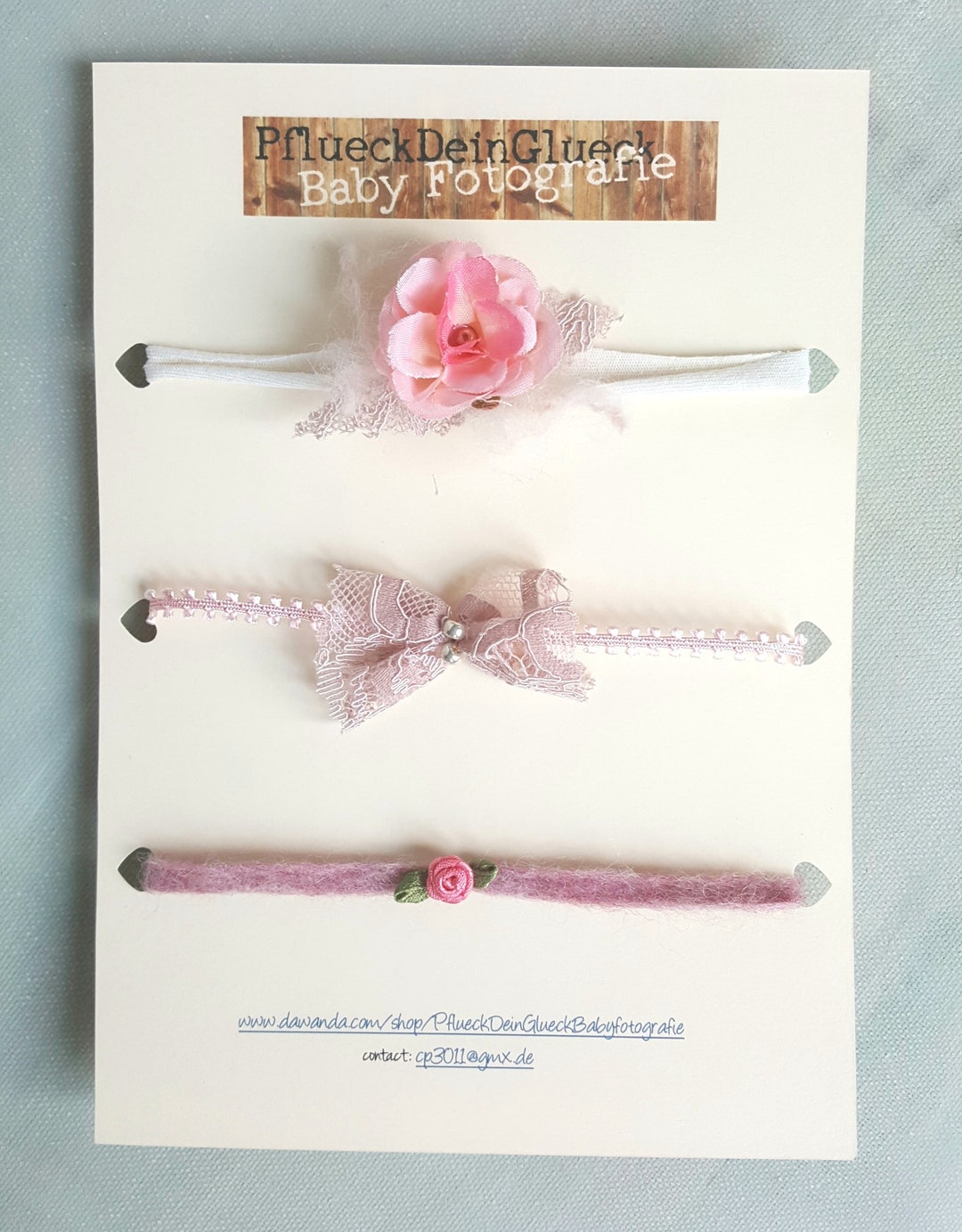 Fasce per capelli con fiocco per bambini, 3 pezzi, morbide ed