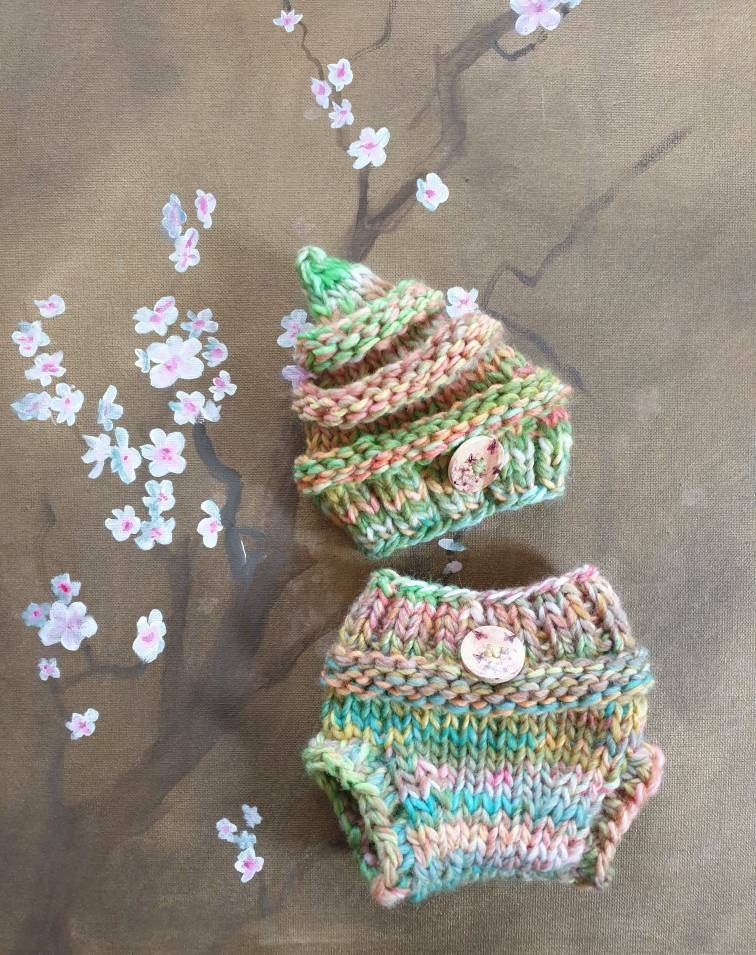 Baby Photo Shoot Set Diaper Pants Cap Newborn Newborn Etsy