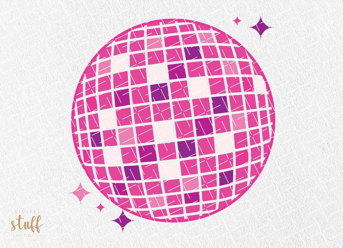 Pink Disco Ball Svg Disco Ball SVG Discoball Svg Party Svg Etsy