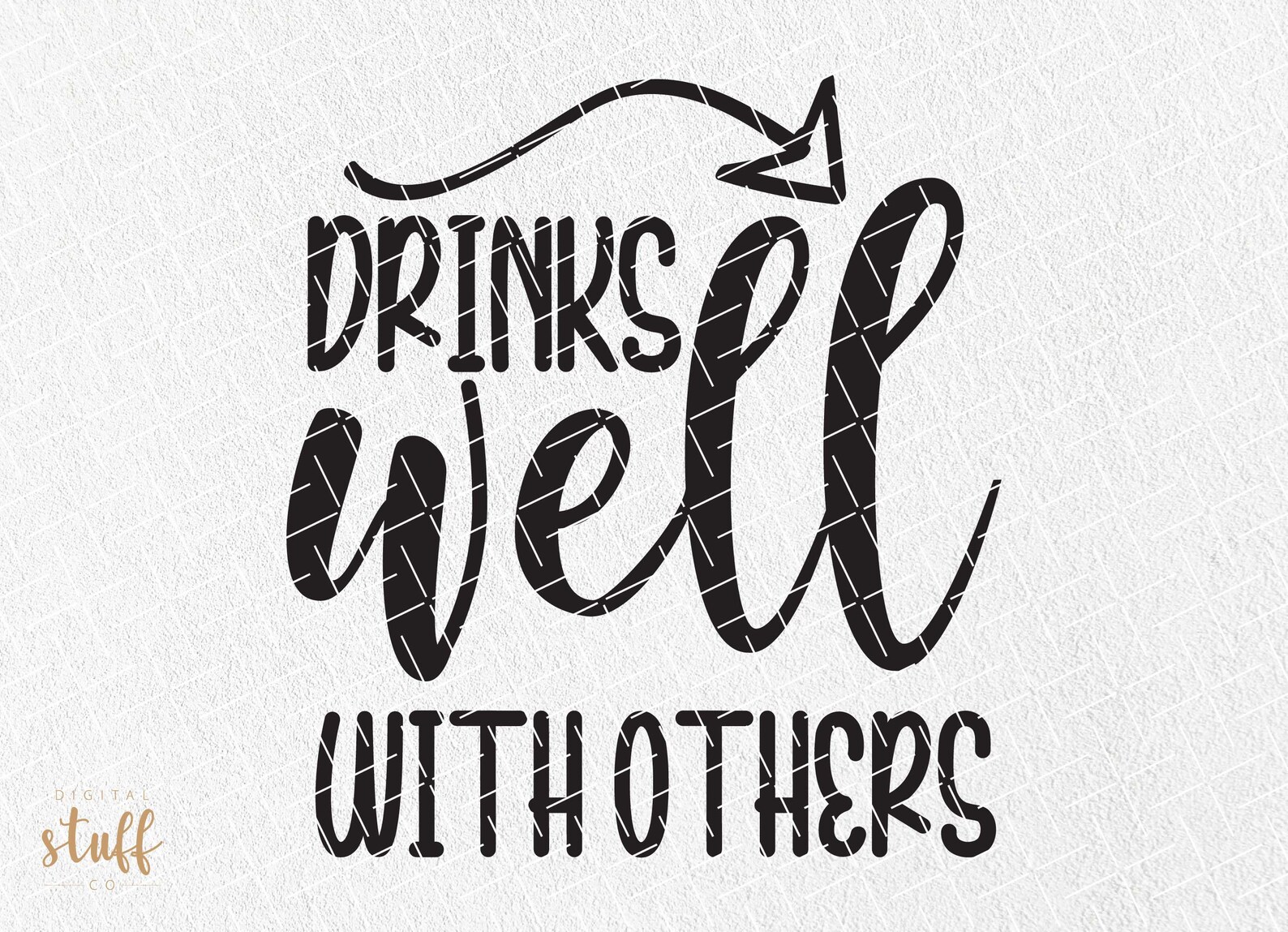 Drinks Well With Others Svg Can Cooler Graphics Svg Png Etsy