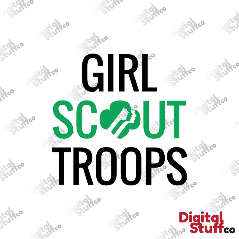 Girl Scout Troops Silhouette SVG Cut Files Design Logo for | Etsy
