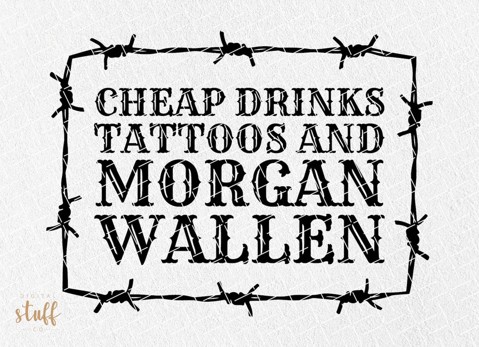 Cheap Drinks Tattoos & Wallen SVG Wallen Svg Etsy