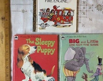 Lot de 3 livres pour enfants vintage pour collage ou journal indésirable