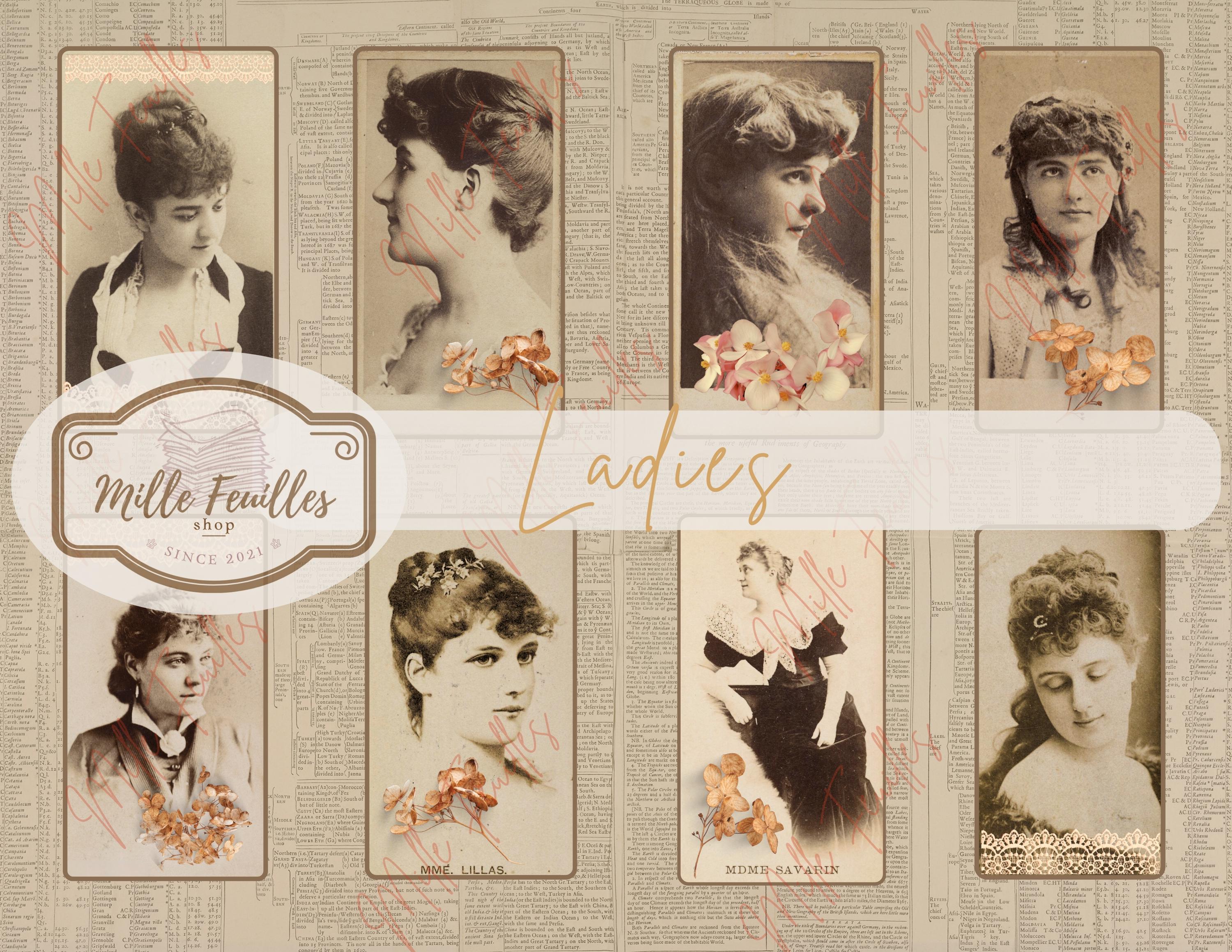 19th Century Actresses Photo Ephemera: Printable Junk Journal Images (Digital Download)