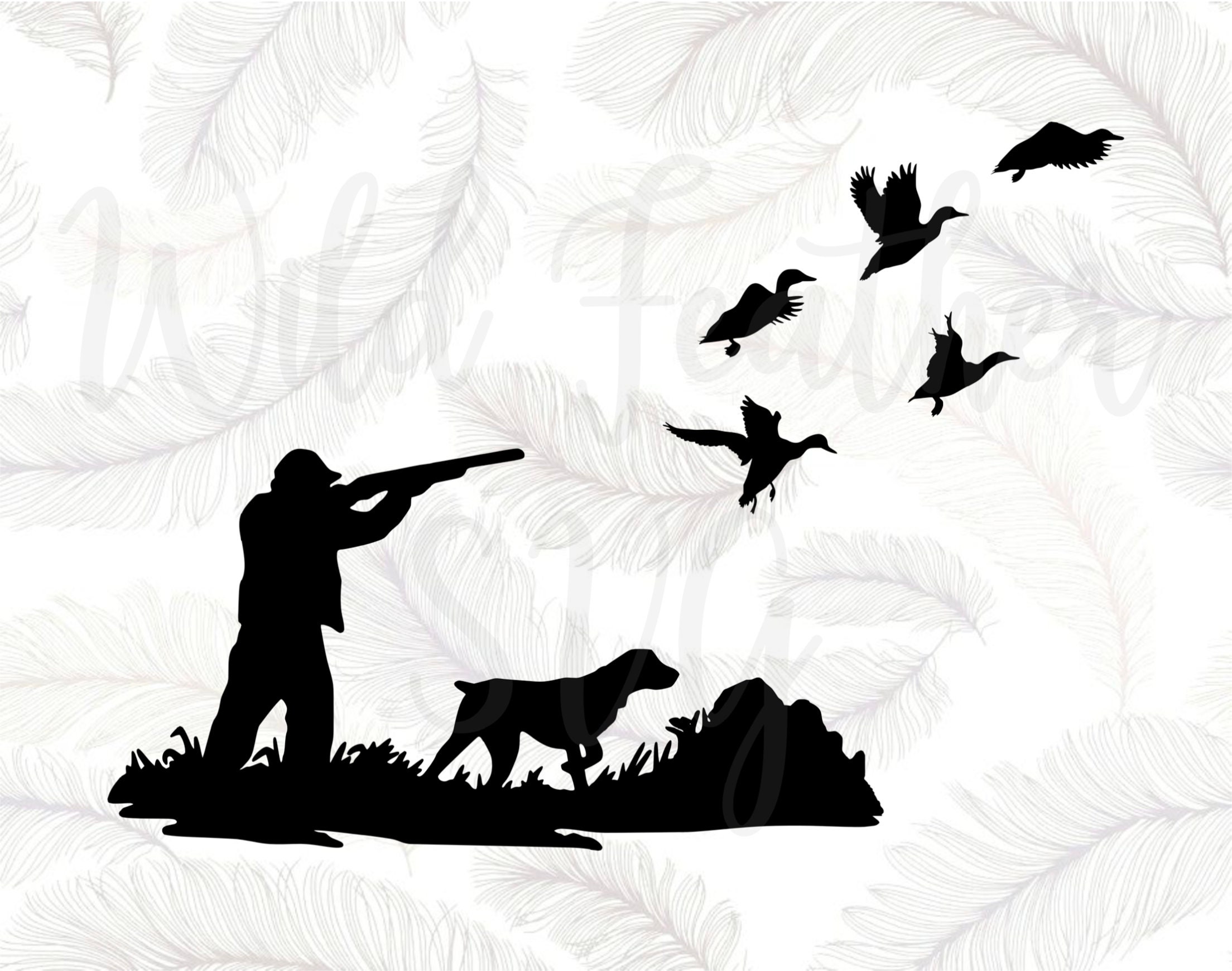 duck hunting silhouette