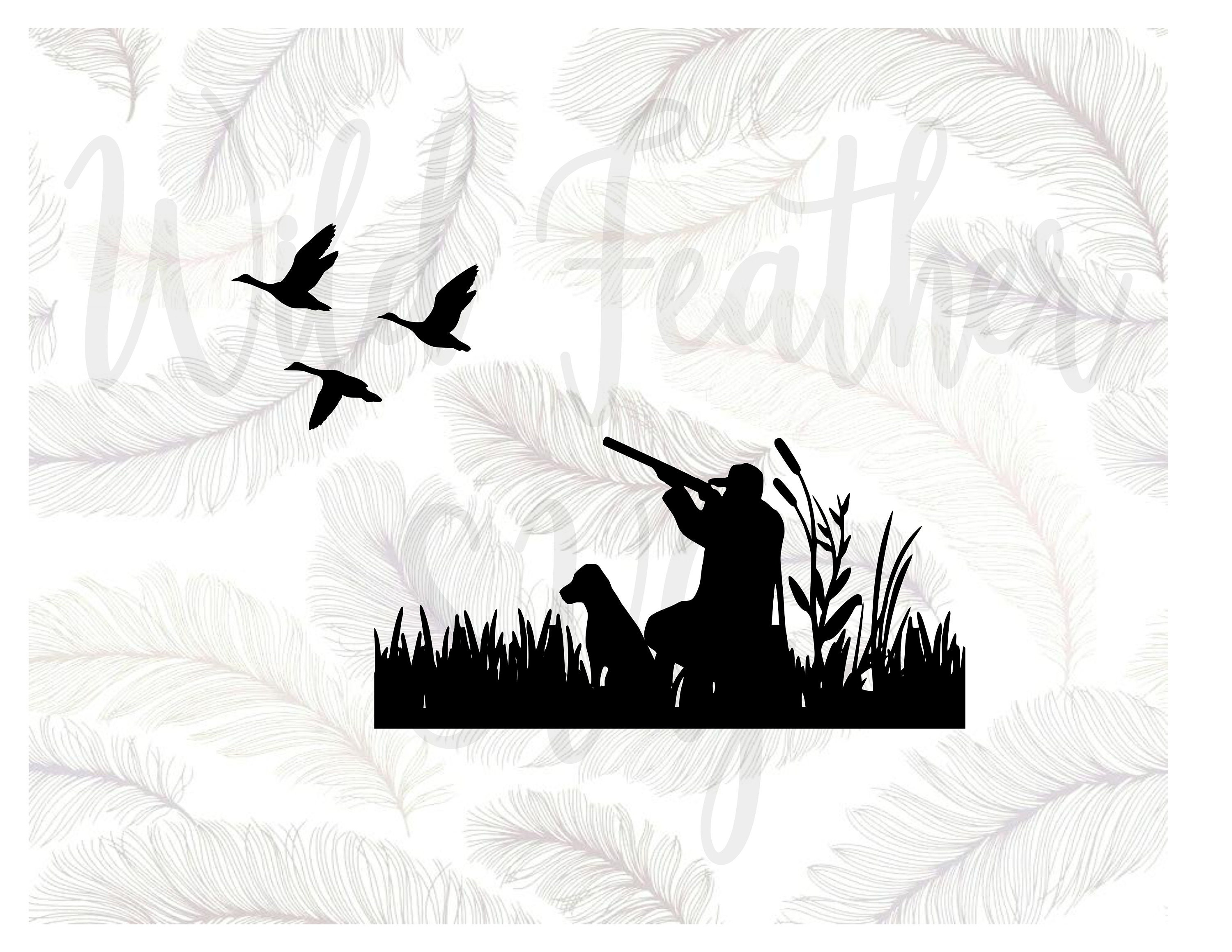 Duck Hunting Silhouette SVG