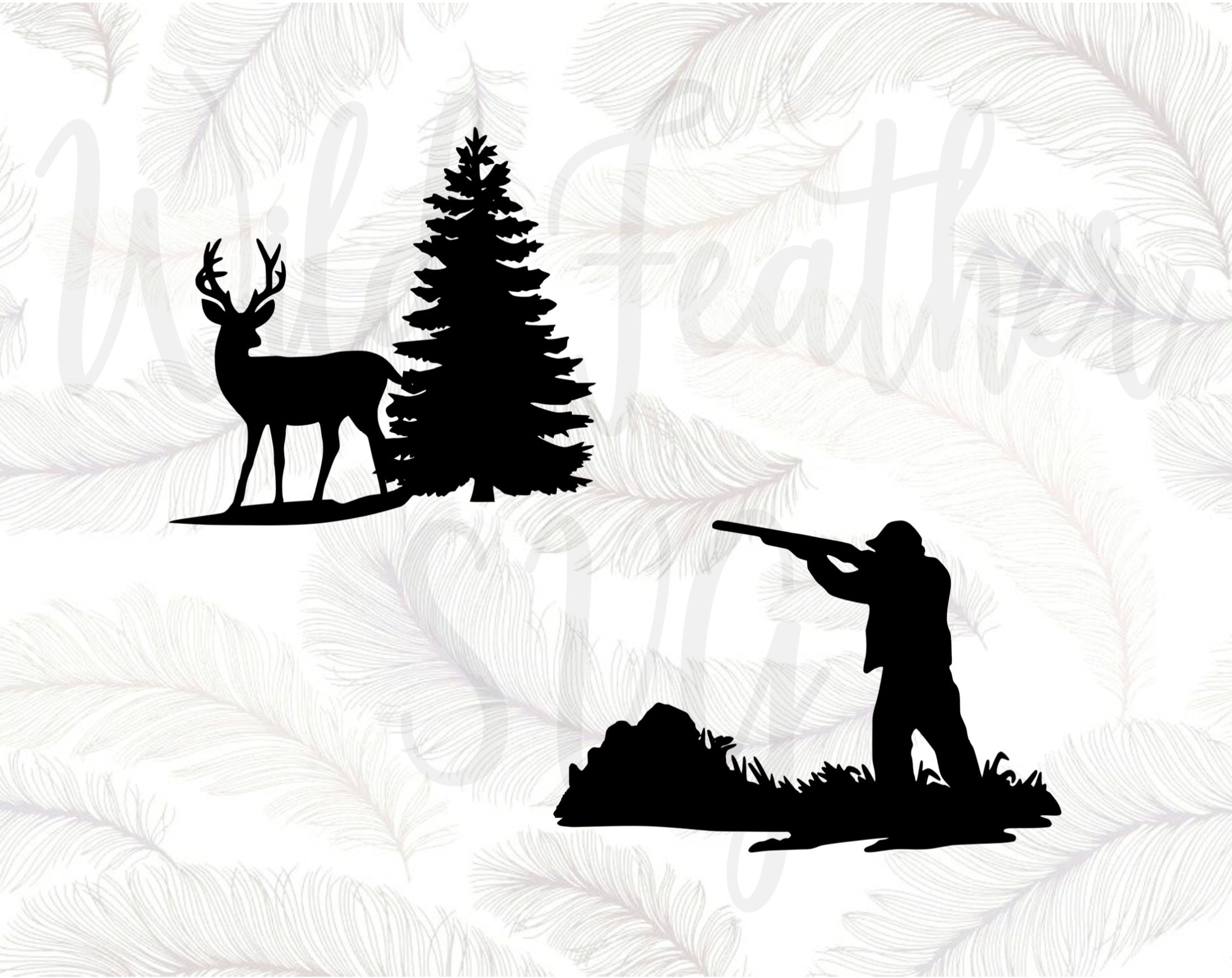 Deer hunter silhouette vicafunny
