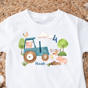 Iron-on picture or T-shirt tractor piggy birthday iron-on picture with desired name and age personalized farm