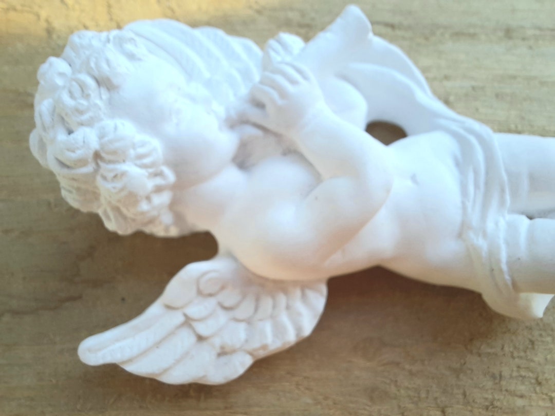 Angel, Wall Angel, Angel With Flute, Plaster Angel, Handmade, Christmas ...
