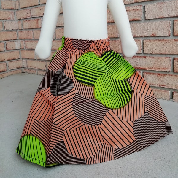 Infant / Toddler African Print Skirt | A-10", B-7", C-12" |