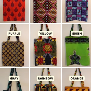 Tote bag, shopping bag, tote in Wax African print.