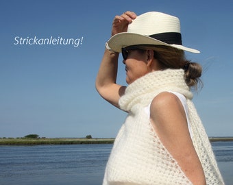 Knitting pattern for an XL scarf