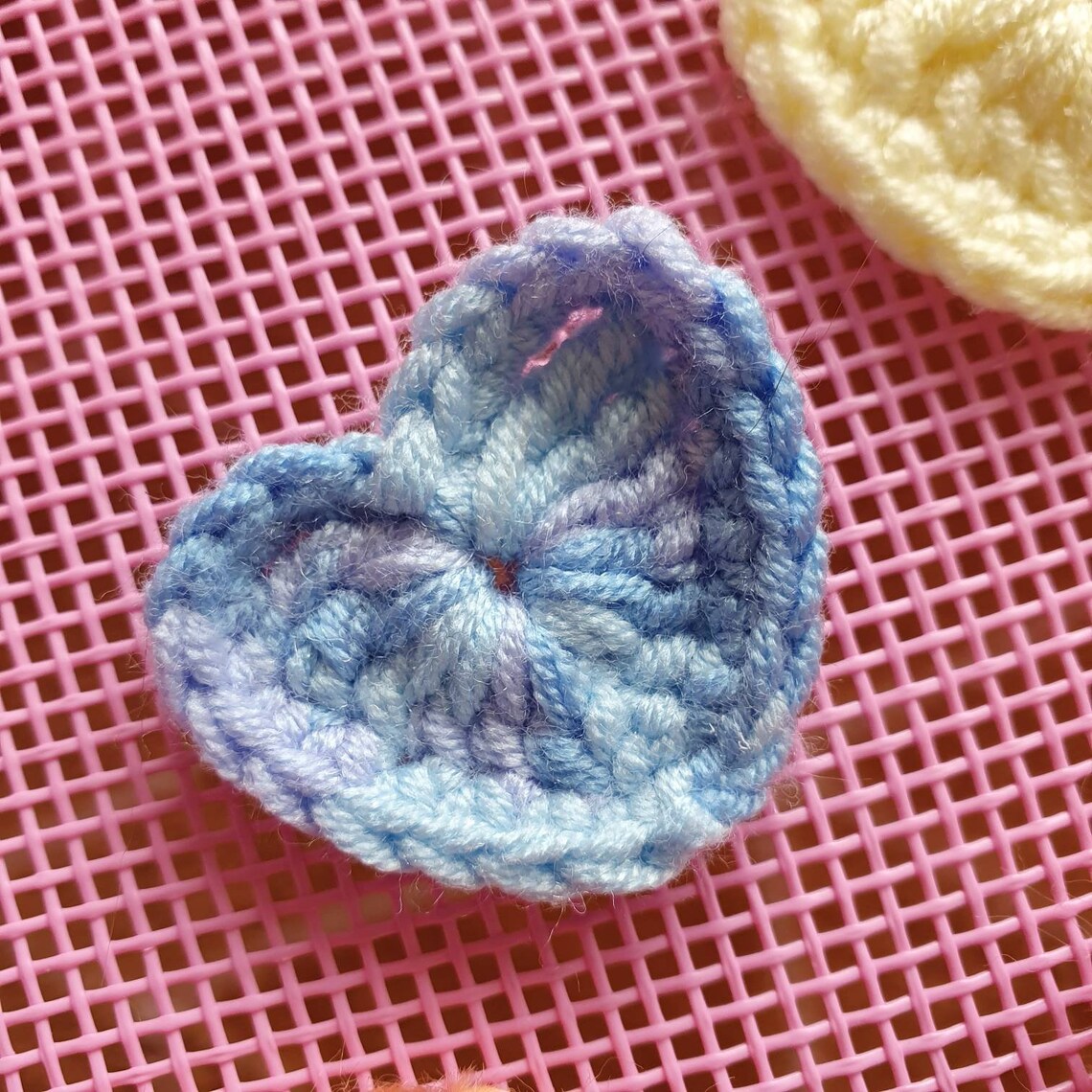 Crochet heart keepsake pocket hug love heart applique Etsy