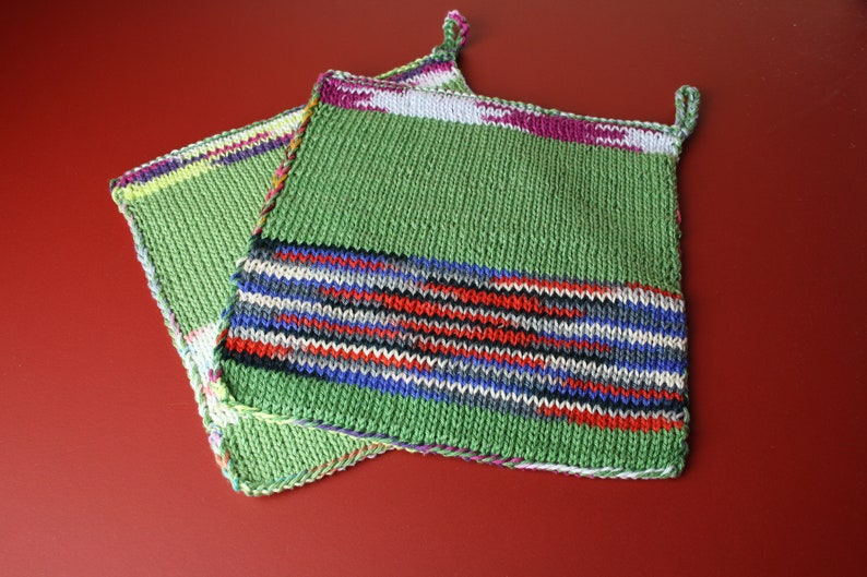 Pot holders in double-face technique