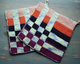 Pot holders in double-face technique