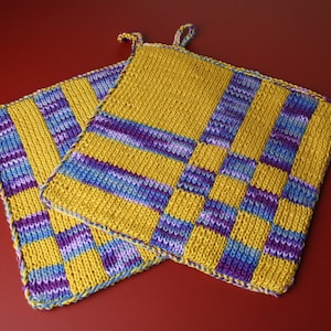 Pot holders in double-face technique