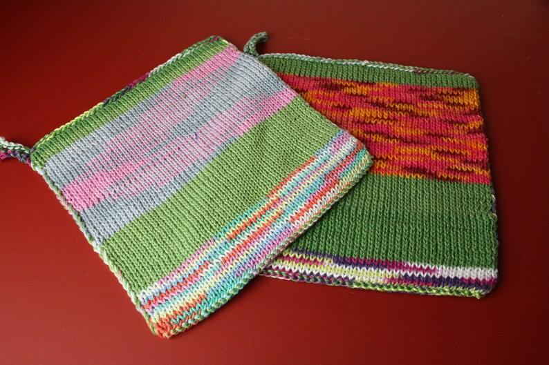 Pot holders in double-face technique