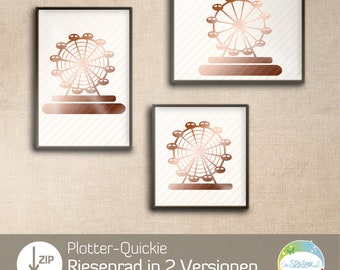 Fast plotter file Ferris wheel, in 2 variants, simply plot, suitable for beginners, design by senSEASONal