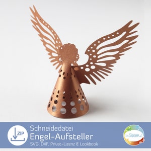 Christmas angel, cutting file for a standee, advent decoration made of paper for plotting, design by senSEASONal