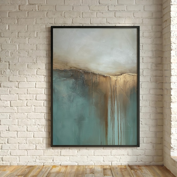 Abstract Landscape Cliffs Living Room Wall Art Dramatic Bold Modern Home Decor