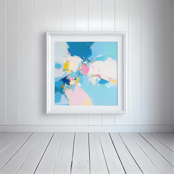 Abstract Floral Art Print, Contemporary Impressionist Painting