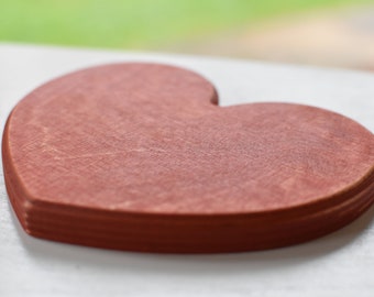 Red Wood Heart San Valentino Regalo Cuore Forma Decor Romantico Regalo Rustico Wedding Decor Regalo di nozze Regalo di legno Segno