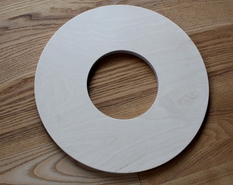 Círculo de disco redondo de madera para bricolaje Advent Candle Holder Base Birch Wood Circle Wood Ring Advent Decor Table Decorat Advent Ring Wreath Christmas