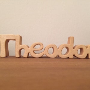 10cm Lettres en bois, nom en bois, mots en bois image 2